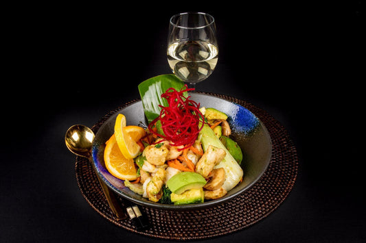 Thai Basil Tofu Served with Steamed Rice