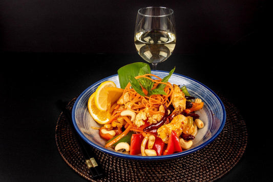 Cashew Nut Chicken Served with Steamed Rice