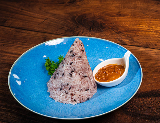 Sticky Rice with Peanut Sauce